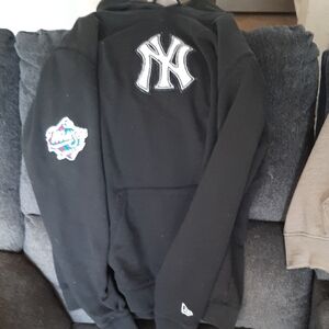 New Era Black Hoodie with NY Emblem